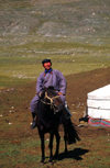 Mongolia - Kharkhiraa mountains: herder and Ger (photo by Ade Summers)