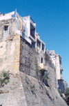 Morocco / Maroc - Tangier / Tanger: houses built over the Portuguese ramparts - Rue du Portugal