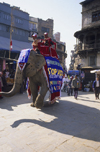 Kathmandu, Nepal: elephant campaigning - World AIDS Day - photo by W.Allgwer