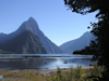 New Zealand - South island - Milford sound: Mitre Peak from lookout on walking track - photo by Air West Coast