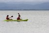 Panama - Bocas del Toro - two women canoeing - photo by H.Olarte