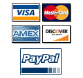 Credit Cards and Paypal accepted - Paypal verified site - Visa - Master Card - Amex - Discover