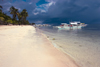 Alona Beach, Bohol island, Central Visayas, Philippines: traditional banca boats moored by the beach - photo by S.Egeberg