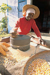 Rodrigues: woman preparing corn flour (photo by Gilbert Soobraydoo)