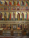 Russia - Solovetsky islands: parade of saints - icons in the iconostasis - Transfiguration Cathedral - photo by J.Kaman
