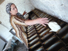 Chechnya, Russia - Chechen woman baking bread - photo by A.Bley