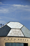 Soweto, Johannesburg, Gauteng, South Africa: Soccer City - SAFA House - South African Football Association headquarters, the governing body of football in South Africa - architect Bob Van Bebber - soccer ball dome - photo by M.Torres