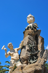 Iglesias / Igrsias, Carbonia-Iglesias province, Sardinia / Sardegna / Sardigna: monument to Quintino Sella - engineer, professor, statesman and financier - Piazza Sella - photo by M.Torres