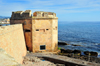 Alghero / L'Alguer, Sassari province, Sardinia / Sardegna / Sardigna: octagonal defensive tower near the sea wall - Torre San Giacomo / Torre dei Cani - photo by M.Torres