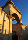 Cagliari, Sardinia / Sardegna / Sardigna: Bastione Saint Remy - gate linking Terrazza Umberto I to Piazza Costituzione below - quartiere Castello - photo by M.Torres