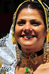 Cagliari, Sardinia / Sardegna / Sardigna: Feast of Sant'Efisio / Sagra di Sant'Efisio - Sardinian traditional costumes - woman from Selargius - photo by M.Torres - photo by M.Torres