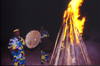 Seychelles - Praslin island: beach bonfire - Masezarine group at the Paradise Sun Hotel - photo by F.Rigaud