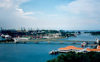 Singapore / SIN: causeway to the container harbour seen from the Sentosa Cable Car - photo by M.Torres