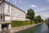 Ljubljanica river seen from the Triple bridge, Ljubljana, Slovenia - photo by I.Middleton