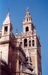 Spain / Espaa - Sevilla / Sevilla /SVQ: the Giralda (former minaret) and the Cathedral - Gothic and Baroque architectural styles - Unesco world heritage site - photo by M.Torres