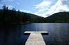 lvdalen, Dalarnas ln, Sweden: lake Navarsj seen from the sauna of Navardalens Vildmarksstation - photo by A.Ferrari