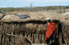 Tanzania - mud house in a Masai village near Ngorongoro Crater - photo by A.Ferrari