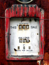 Tasmania - Petrol pump - rusting meter - photo by S.Lovegrove