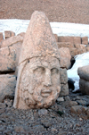 Turkey - Mt. Nemrut / Nemrut Dagi / Mount Nimrod - Karadut village - Kurdistan (Adiyaman province): a King's head toppled by the earthquakes - Unesco world heritage site  (photo by Consuelo le Mire)