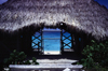 Providenciales - Turks and Caicos: beach huts - gate to the sea - photo by L.Bo