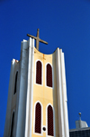 Kampala, Uganda: Christ the King Church - Roman Catholic temple, Colville St - bell tower detail - photo by M.Torres