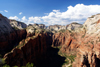 Zion National Park, Utah, USA: The Narrows, seen from the top of Angel's Landing - photo by A.Ferrari