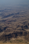 Wadi Hadhramaut, Hadhramaut Governorate, Yemen: view of Wadi water erosion patterns from the air - sandstone formations - photo by J.Pemberton