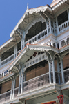 Stone Town, Zanzibar, Tanzania: Old Dispensary - Stone Town Cultural Centre - balconies - colonial architecture of India - UNESCO World Heritage Site - photo by M.Torres