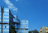 Brazzaville, Congo: building housing the Ministry of Hydrocarbons (the Oil Ministry) and the Ministry of Mines and Geology - on the right the Ministry of the Plan, Place de la Rpublique - Ministre des Hydrocarbures at Ministre des Mines et de la Gologie - immeuble Mines et Energie - photo by M.Torres