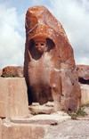 Hattusa, Bogazkoy / Bogazkale, orum province, Black Sea region, Turkey: sculpted menir - capital of the Hittite Empire - UNESCO World Heritage Site - photo by G.Frysinger